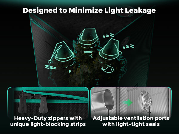 5.mars hydro grow tent is designed to minimize light leakage