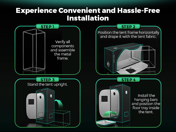 9.mars hydro grow tent experience convenient and hassle-free installation
